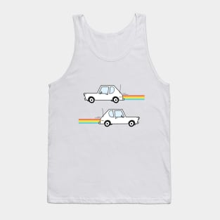 Rainbow Race Car Tank Top